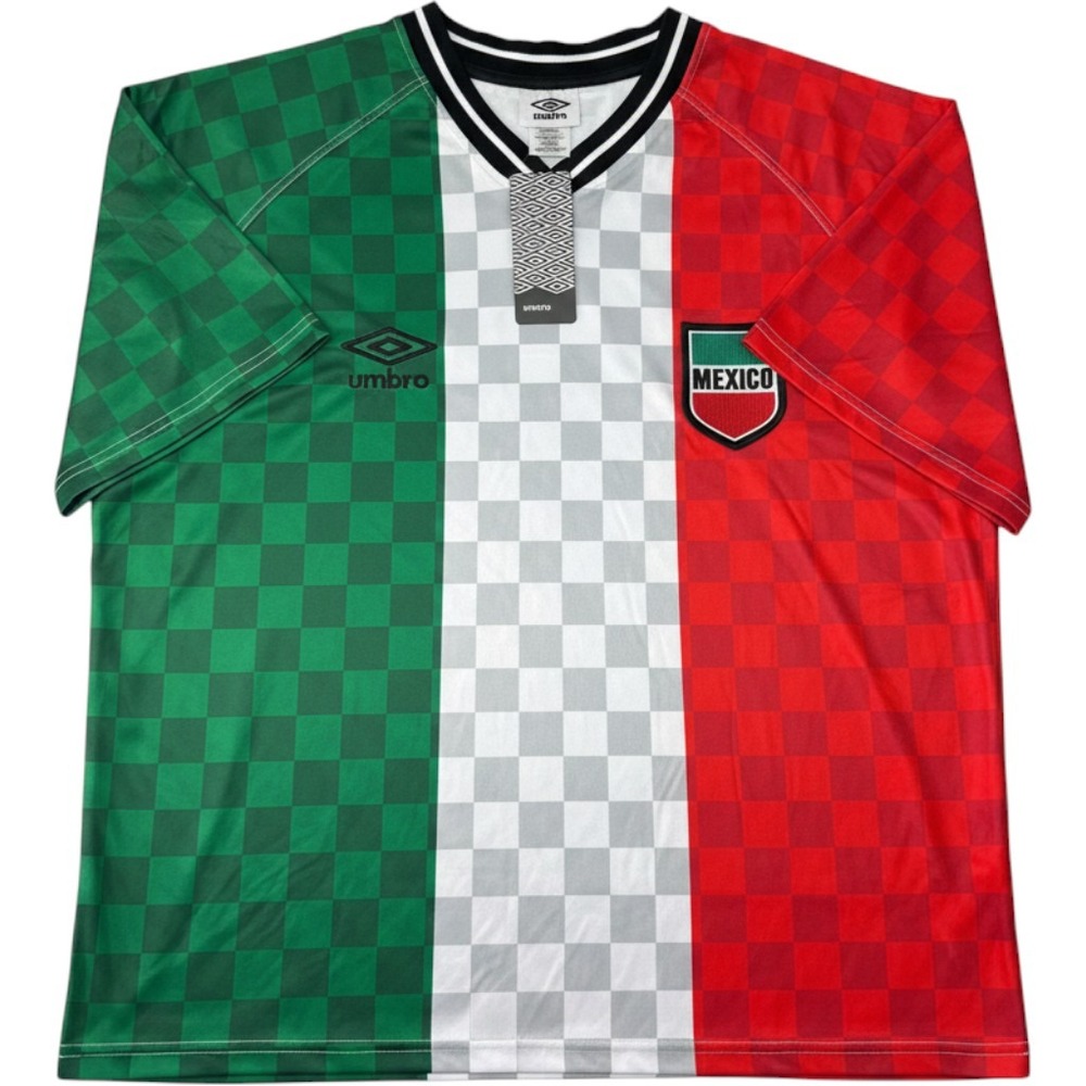 Umbro Mexico Soccer Futbol FIFA Jersey‎ Shirt Checkerboard Mens XLarge NEW